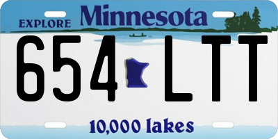 MN license plate 654LTT
