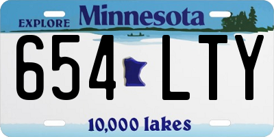 MN license plate 654LTY