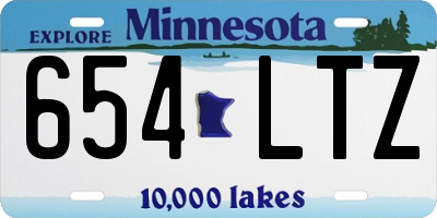 MN license plate 654LTZ