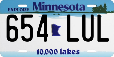 MN license plate 654LUL