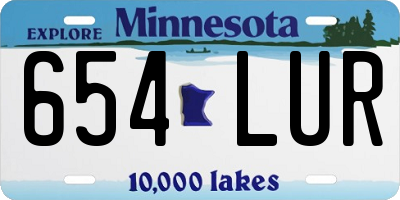 MN license plate 654LUR
