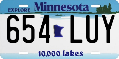 MN license plate 654LUY