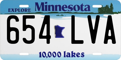 MN license plate 654LVA
