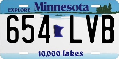 MN license plate 654LVB