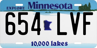MN license plate 654LVF