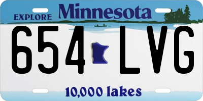 MN license plate 654LVG