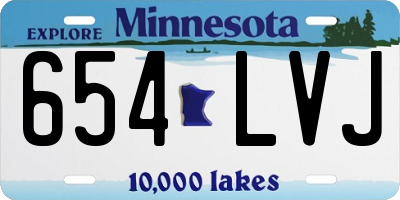 MN license plate 654LVJ