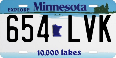 MN license plate 654LVK