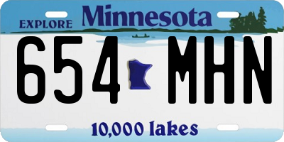 MN license plate 654MHN