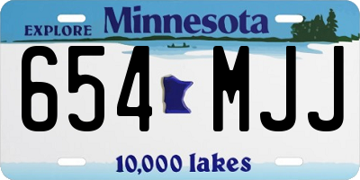 MN license plate 654MJJ