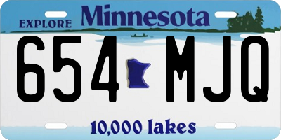 MN license plate 654MJQ