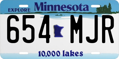 MN license plate 654MJR