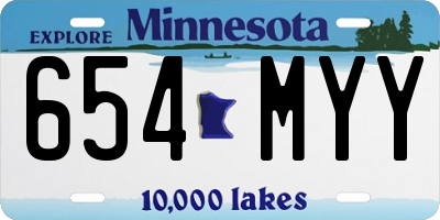 MN license plate 654MYY