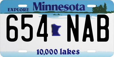 MN license plate 654NAB