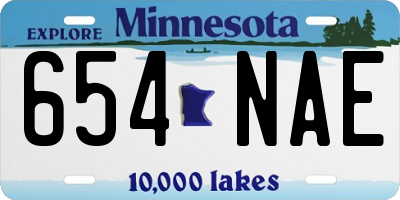 MN license plate 654NAE