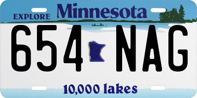 MN license plate 654NAG