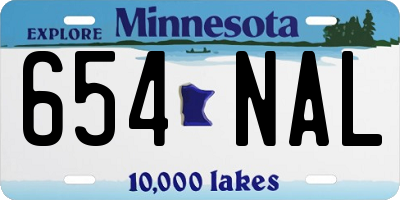 MN license plate 654NAL