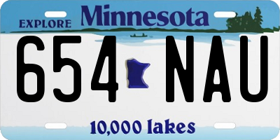 MN license plate 654NAU