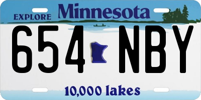 MN license plate 654NBY