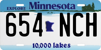 MN license plate 654NCH
