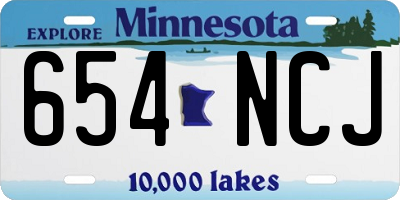 MN license plate 654NCJ