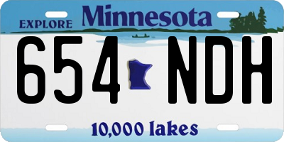 MN license plate 654NDH