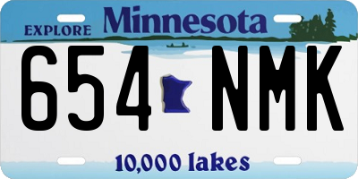 MN license plate 654NMK