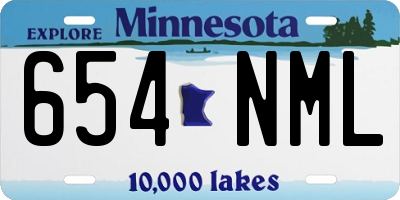MN license plate 654NML
