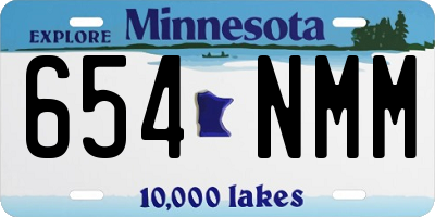 MN license plate 654NMM