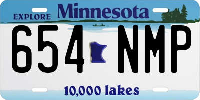 MN license plate 654NMP