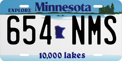 MN license plate 654NMS