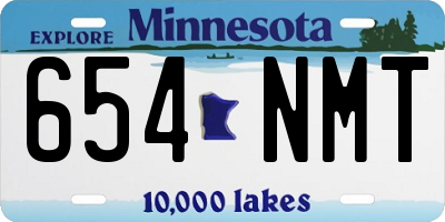 MN license plate 654NMT