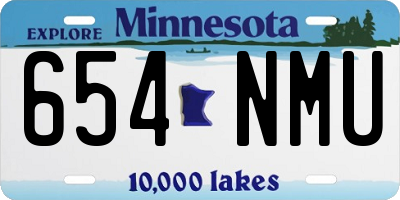 MN license plate 654NMU