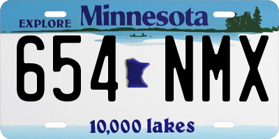 MN license plate 654NMX