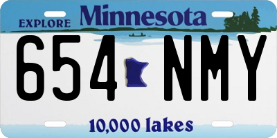 MN license plate 654NMY