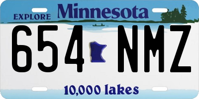 MN license plate 654NMZ