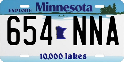 MN license plate 654NNA