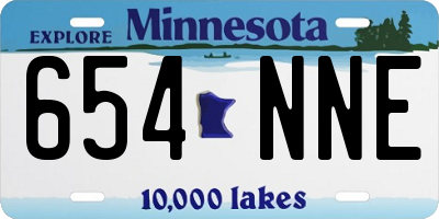 MN license plate 654NNE
