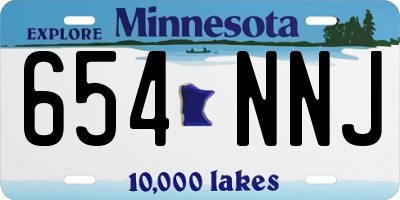 MN license plate 654NNJ