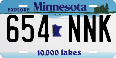 MN license plate 654NNK