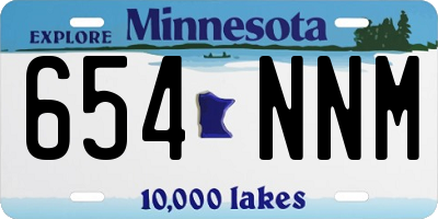 MN license plate 654NNM