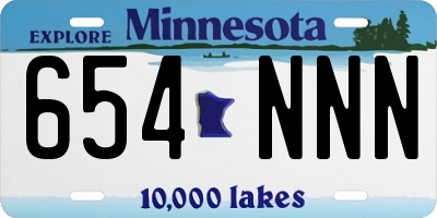MN license plate 654NNN