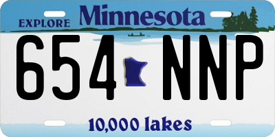 MN license plate 654NNP