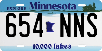 MN license plate 654NNS