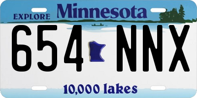 MN license plate 654NNX