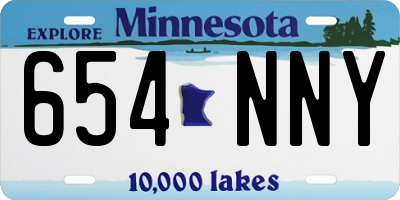 MN license plate 654NNY