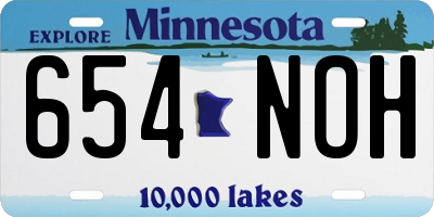 MN license plate 654NOH