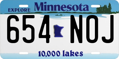 MN license plate 654NOJ