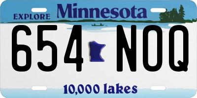MN license plate 654NOQ
