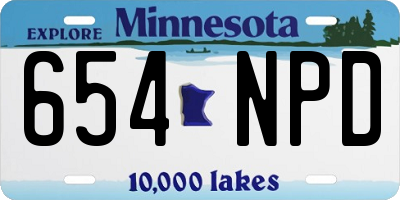 MN license plate 654NPD